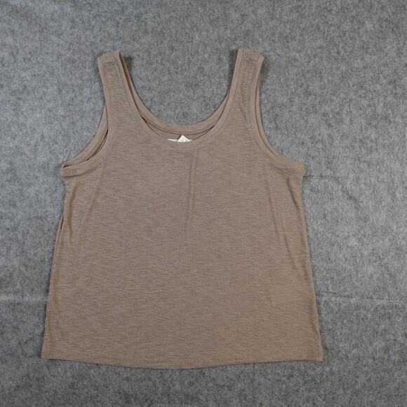 Madewell Top Womens Small NWT Eastover Tank Ribbed Tan Brown Basic Casual Knit - Picture 3 of 11